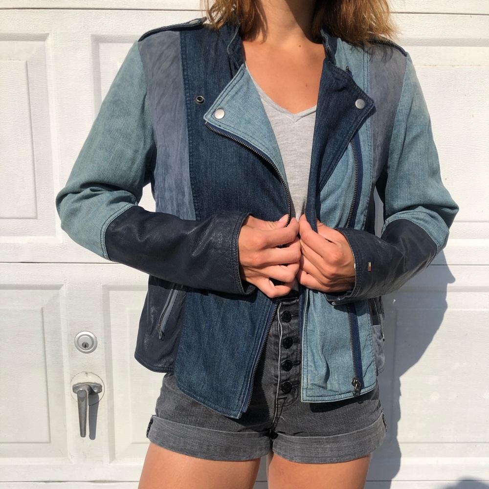 Tommy Hilfiger denim jacket with leather details